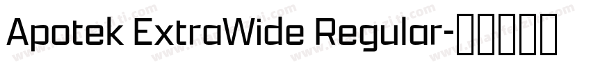Apotek ExtraWide Regular字体转换